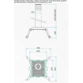 Reinforced concrete bench with backrest Psara