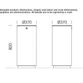Steel post with base Carino