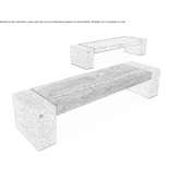 Porcelain stoneware bench without backrest Ciacova