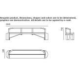 Sectional steel bench with backrest Recreio