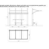 Styl współczesny Modułowa ławka Corten™ bez oparcia Wendron