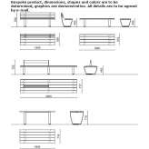 Wooden bench with backrest Ehningen