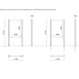 Steel and wood bench with armrests Amfissa