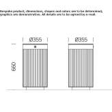 Stainless steel bench with armrests Atzara