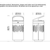 Plate table for public places Babocsa