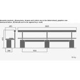 Modular steel bench without backrest Recreio