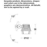 Rectangular stainless steel table for public places Atzara