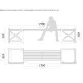 Round concrete bench with backrest Sumulice