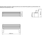 Modular bench with integrated flowerpot Aabenraa