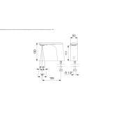 Elektroniczna bateria umywalkowa na podczerwień Zamak Cruas