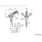 1-hole brass basin faucet with Swarovski® crystals Munera