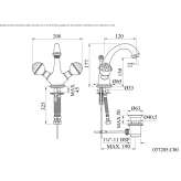 1-hole brass basin faucet with Swarovski® crystals Mlini