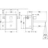 Infrared washbasin faucet made of stainless steel with aerator Bekhtery