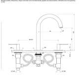 Bateria umywalkowa nablatowa 3-otworowa Koka