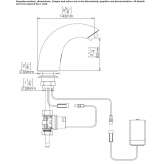 Infrared electronic faucet for public toilet Aime