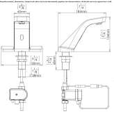 Infrared electronic faucet for public toilet Overloon