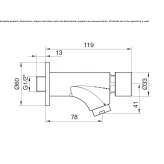 Self-closing wall-mounted washbasin tap Korsnaes