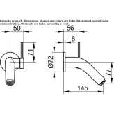 Single-hole wall-mounted washbasin tap in chrome-plated brass Lansvale