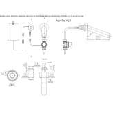 Infrared electronic wall faucet for public toilets Legowo