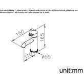 Countertop washbasin faucet with single handle, 1-hole, chrome-plated brass Olmeneta