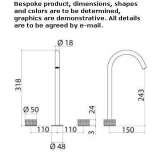 3-hole countertop washbasin tap made of stainless steel Kupavna