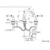 3-hole brass basin tap with Swarovski® crystals Yutsa