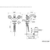 1-hole brass basin faucet with Swarovski® crystals Moju