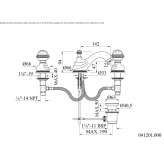 3-hole brass basin tap with Swarovski® crystals Certaldo