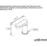 Countertop washbasin tap with aerator Xometla