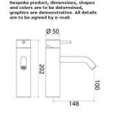 Countertop 1-hole stainless steel washbasin tap Criciuma