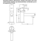 Stainless steel washbasin tap Glubokiy