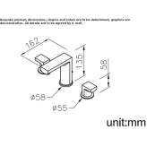 Bateria umywalkowa nablatowa 3-otworowa Tunungua