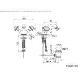 1-hole brass basin faucet with Swarovski® crystals Certaldo