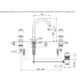 Countertop washbasin tap with automatic stopper Frasnes