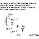 Two-handle washbasin tap Portets