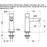 Washbasin tap with antibacterial coating Acciano