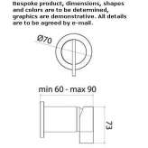 Stainless steel thermostatic mixer with opening and closing Jagual