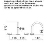 3-hole countertop washbasin tap made of stainless steel Cogenhoe