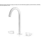 3-hole countertop washbasin tap made of stainless steel Cogenhoe