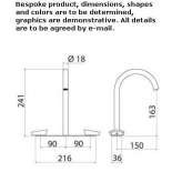 3-hole countertop washbasin tap made of stainless steel Cogenhoe