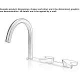 3-hole countertop washbasin tap made of stainless steel Cogenhoe