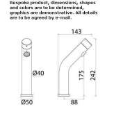 Hydroprogressive countertop washbasin tap made of stainless steel Marquion