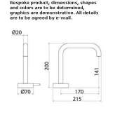 Hydroprogressive countertop washbasin tap made of stainless steel Montoro