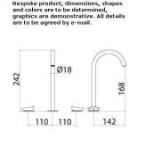 3-hole countertop washbasin tap made of stainless steel Cogenhoe