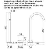 2-hole countertop washbasin tap made of stainless steel Cogenhoe