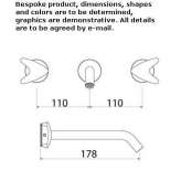 3-hole wall-mounted washbasin tap made of stainless steel Cogenhoe