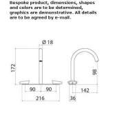 3-hole countertop washbasin tap made of stainless steel Cogenhoe