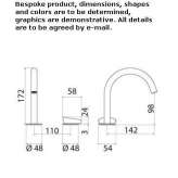 2-hole countertop washbasin tap made of stainless steel Cogenhoe