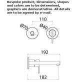 Stainless steel wall-mounted washbasin tap with single rosettes Belz