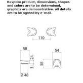 Set of 2 shut-off mixing valves for wall mounting Cogenhoe